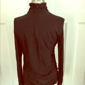 Etcetera Black Silk Turtleneck with Amazing Detail